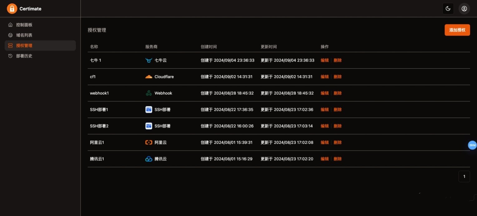 SSL证书管理系统工具网站源码,自动申请、部署SSL证书,并在证书即将过期时自动续期