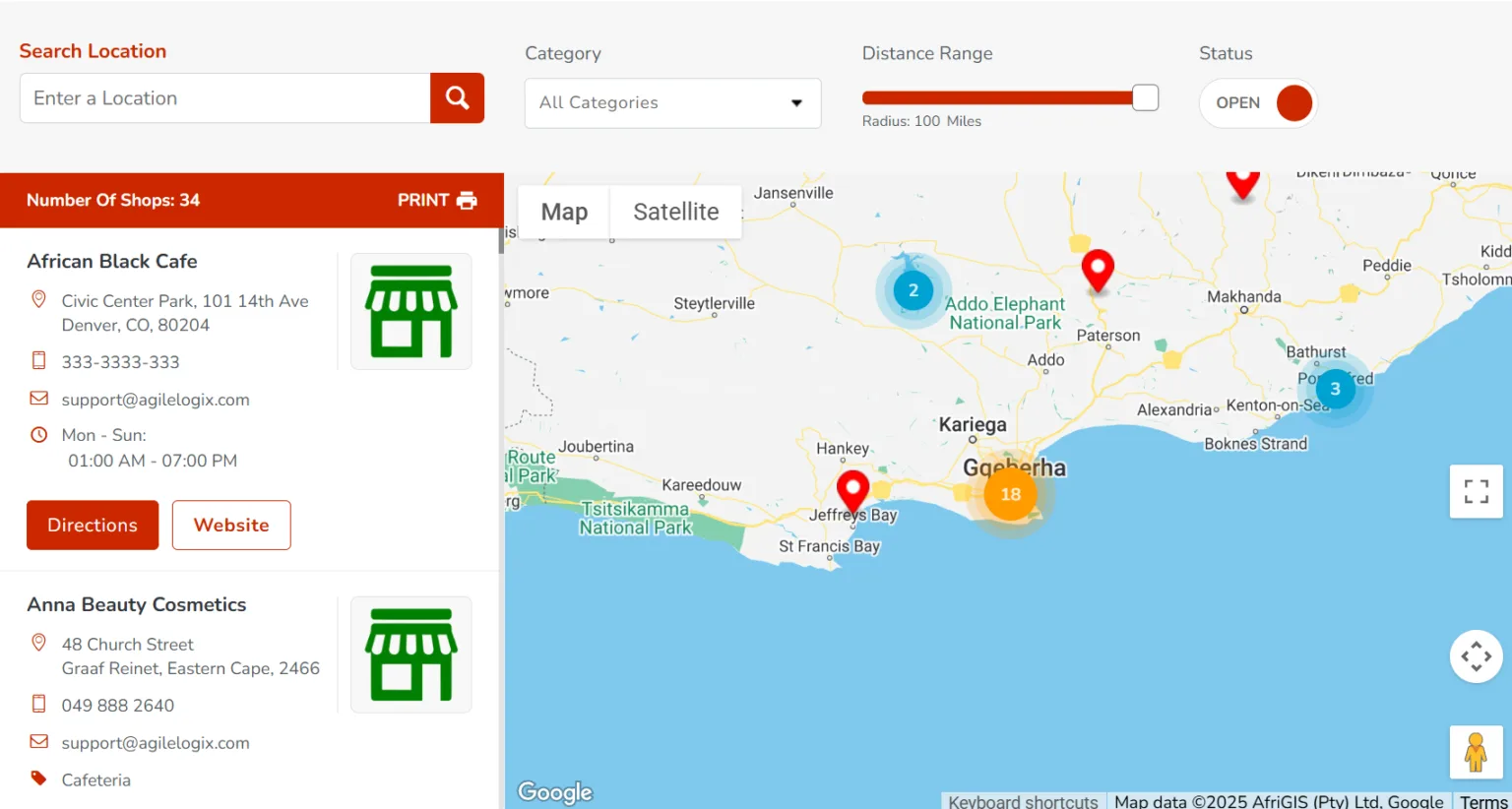 Agile Store Locator – WordPress 商店定位器