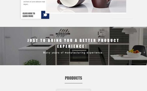 响应式餐具生活用品外贸网站模板源码 - 带下载功能